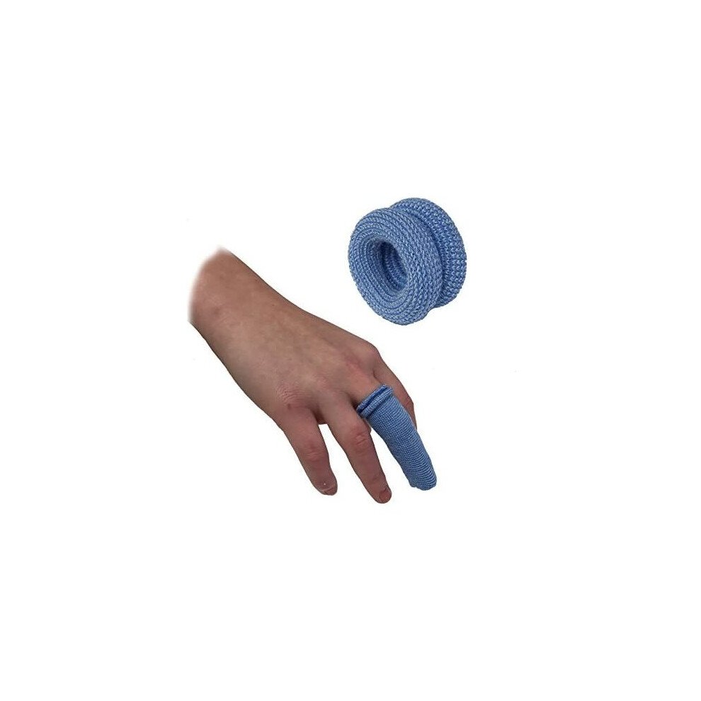 Qualicare Blue Unisex's 25 Pack First Aid Finger Roll Bobs Cot Buddies Tubular Bandage Dressings Catering Kitchen