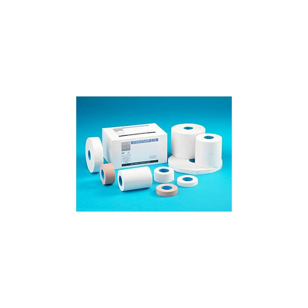 Steroplast White Zinc Oxide Tape 5.0cm x 10m x 2 Rolls.