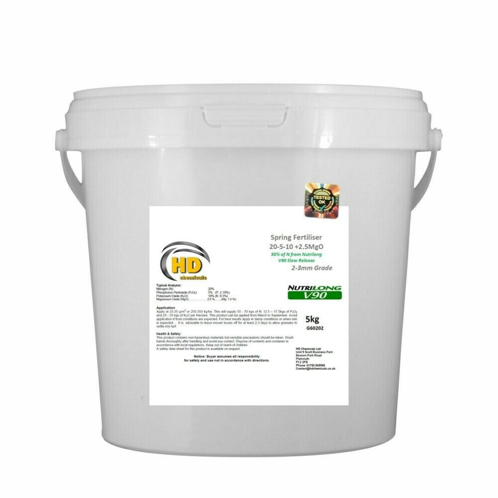 Hd Chemicals Ltd (Spring, 5000G - 5Kg) Spring Summer Autumn Winter Grass Lawn Fertiliser