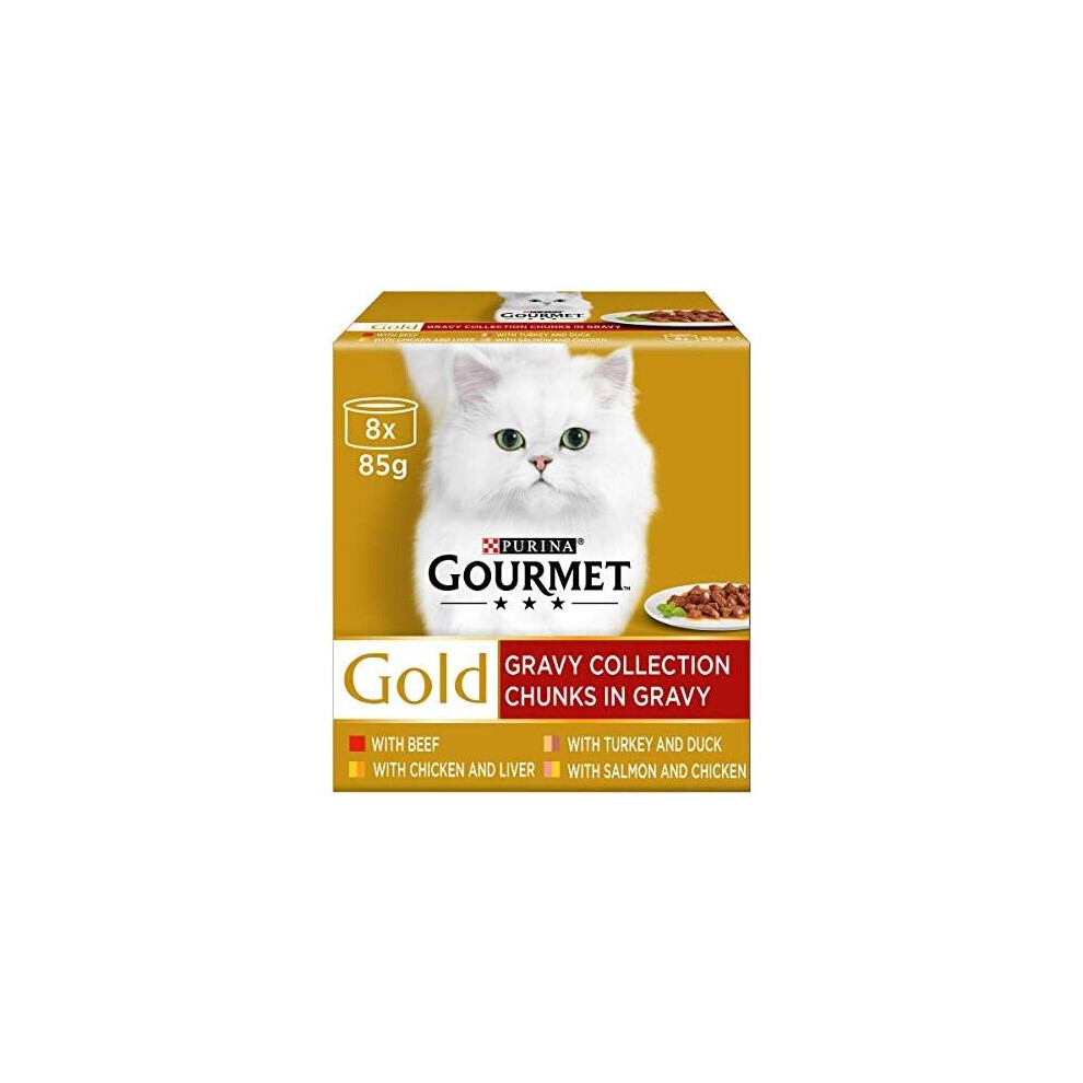 Gourmet Gold Tender Chunks Mega Pack 96 X 85G - Beef, Turkey & Duck, Chicken & Liver, Salmon & Chicken - Image 4