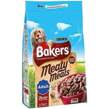 Bakers Meaty Meals Adult Dog Beef Dry Food 2.7kg (PACK OF 2)