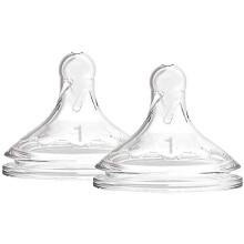 Dr. Brown's Options +, Wide Mouth Silicone Teat Level 1, 0 Months