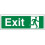 VSafety Final Exit Man Right Sign - Landscape - 300mm x 100mm - 1mm Rigid Plastic 1
