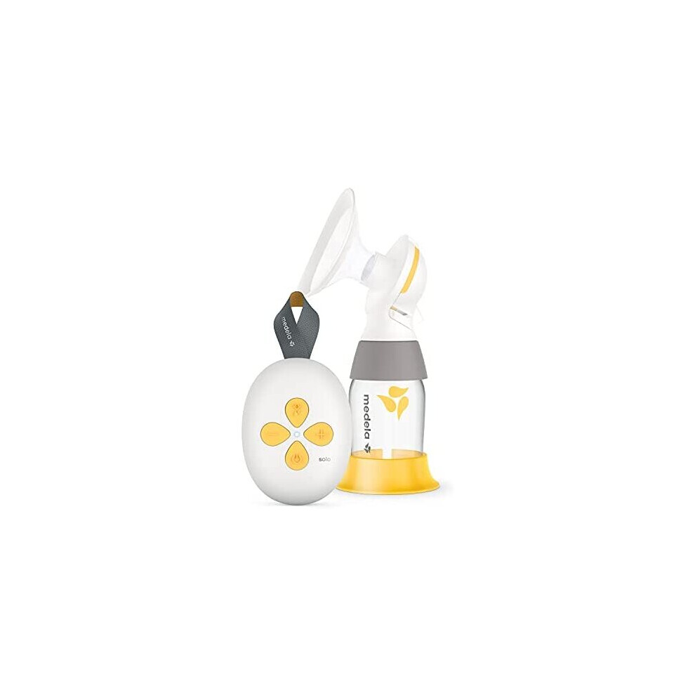 Medela Solo Electric Breast Pump - Noticeably Quiet, USB Rechargeable with PersonalFit Flex Funnel and Medela 2-Phase Extraction Technology