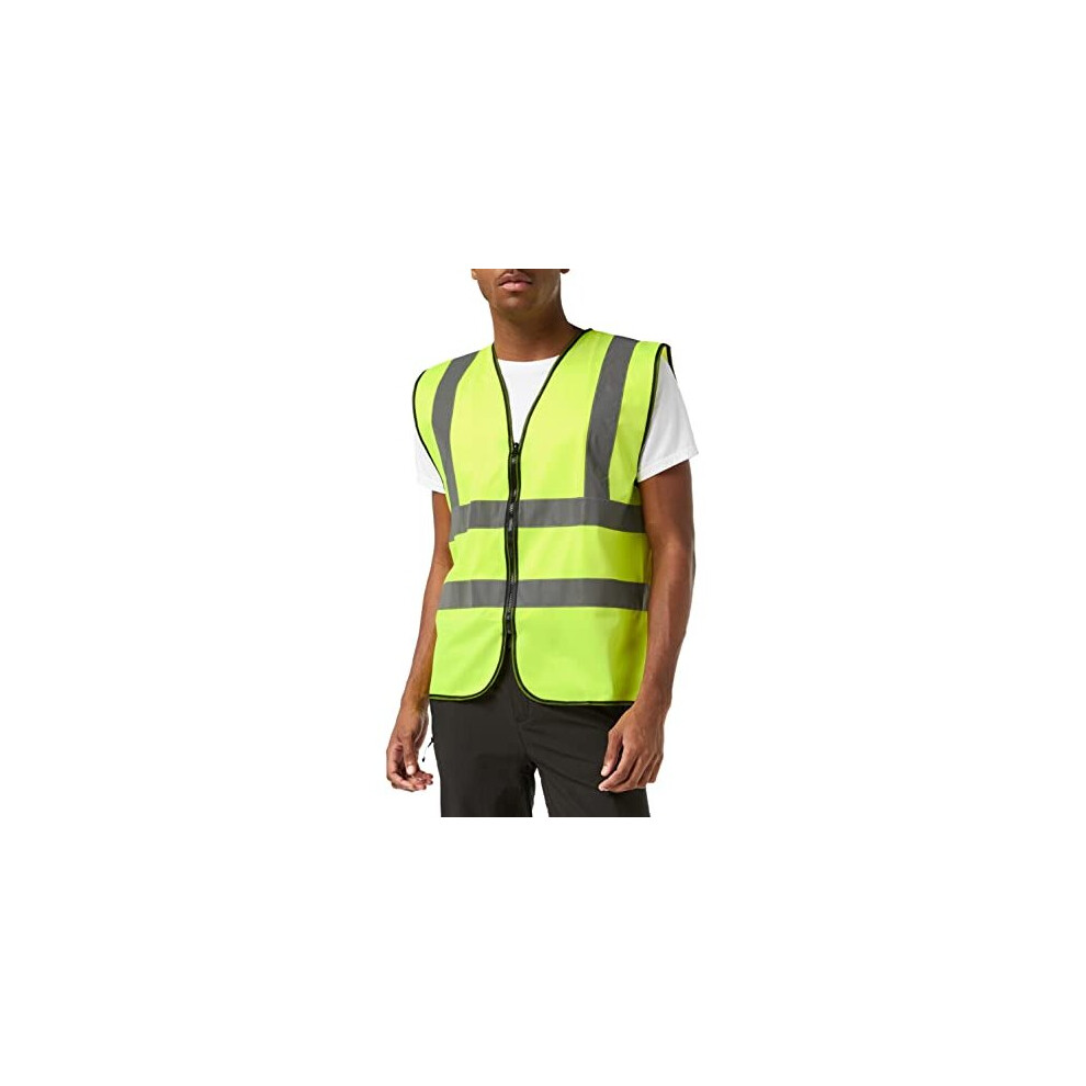 Supertouch 32343 Zipped Hi Vis Vest, Large, Yellow 5036770323433