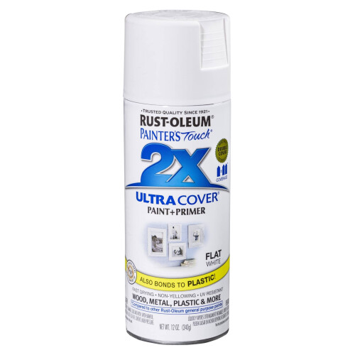 Rust-Oleum Rustoleum White Spray Paint  Premium Coverage and Long-Lasting Durability for Various Surfaces