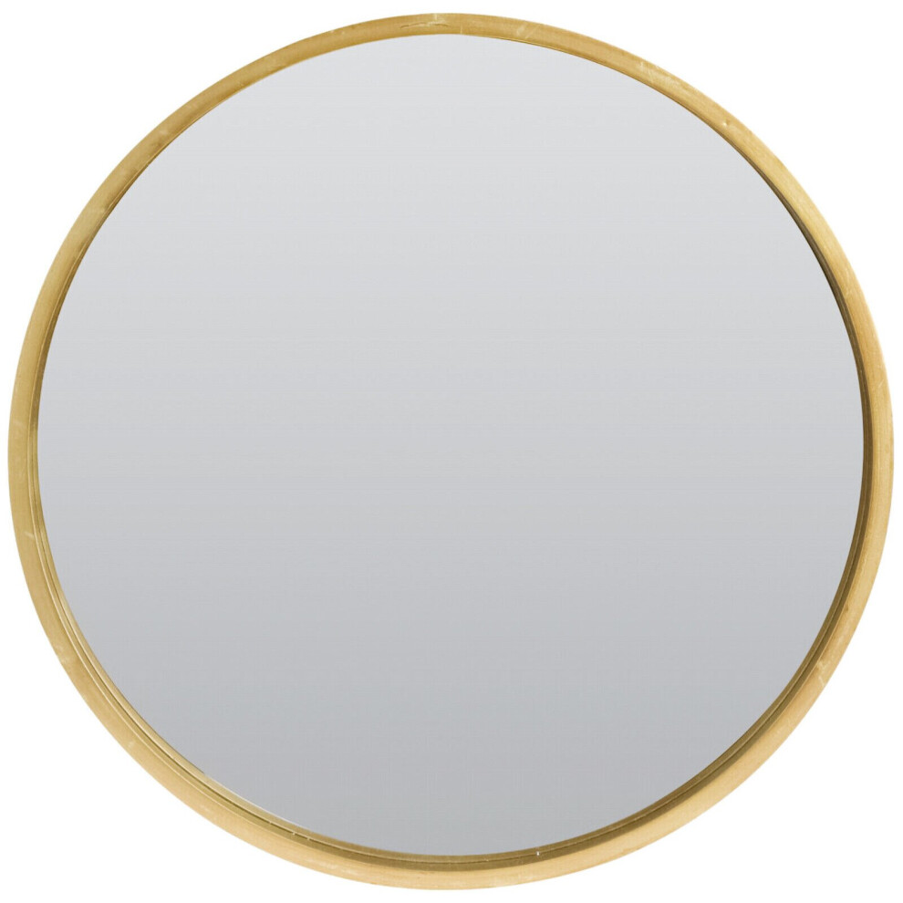 Round Wall Mirror With Gold Frame Large Decorative 50cm Wall Hanging Mirror