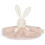 Kaloo K969955 Perle-Round Comforter Rabbit-Pink-20 cm, Pink 2
