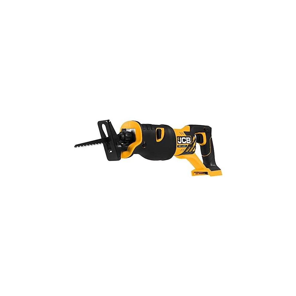 JCB 18V Cordless Reciprocating Saw (Body) Power Tool - Adjustable Depth Electric Hand Saw Cutting Tool - Ideal for Metal and Woodworking Home