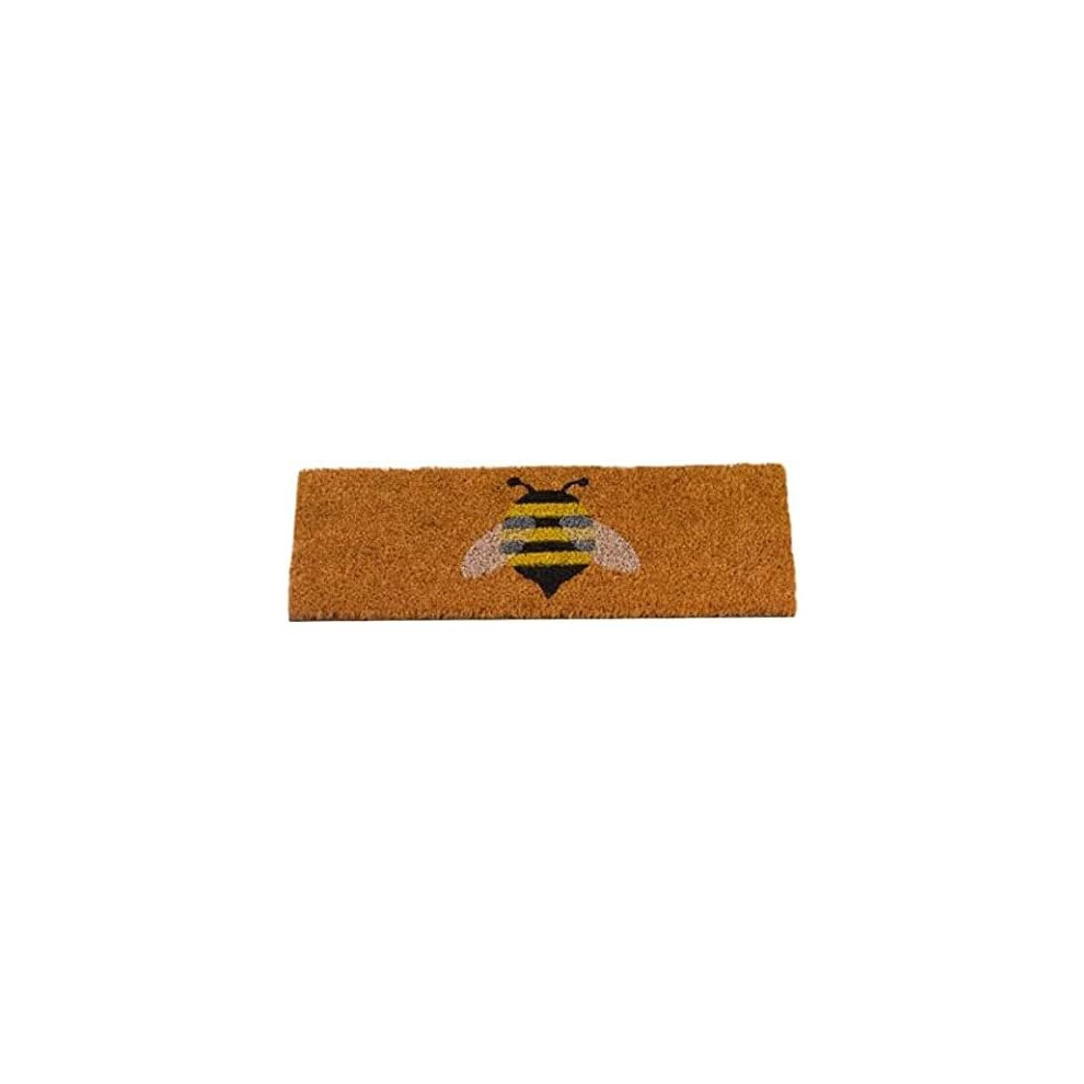 Smart Garden Natural Coir Anti Slip Insert Bumble Bee Door Mat 53x23cm