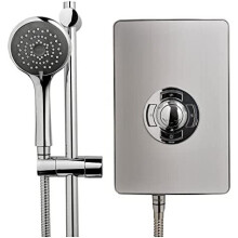 Triton ASP08BRSTL Aspirante Electric Shower - Brushed Steel, Slimline Design with Illuminated Soft-Touch Controls