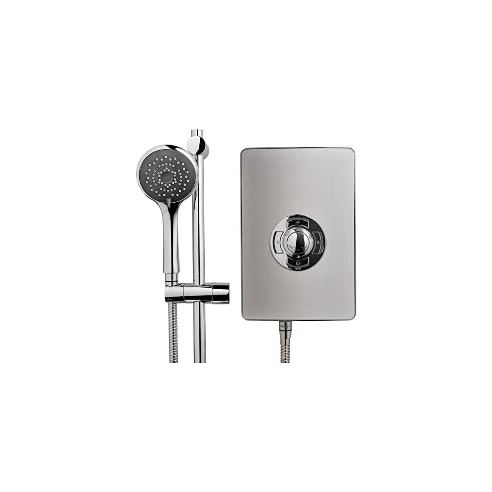 Triton ASP08BRSTL Aspirante Electric Shower, Brushed Steel