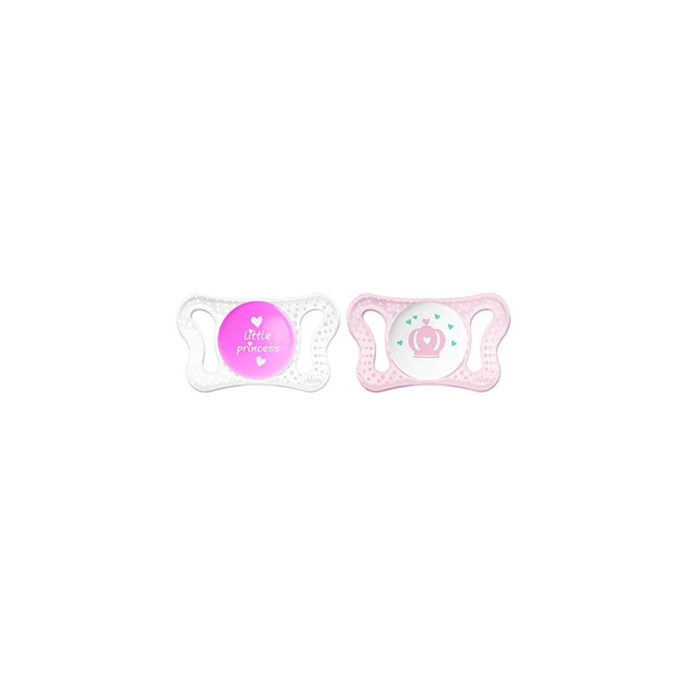 Photos - Bottle Teat / Pacifier Chicco Physio Micrò – Pack of 2 Silicone Dummies Newborn 0 – 2 Months Random Models, Pink