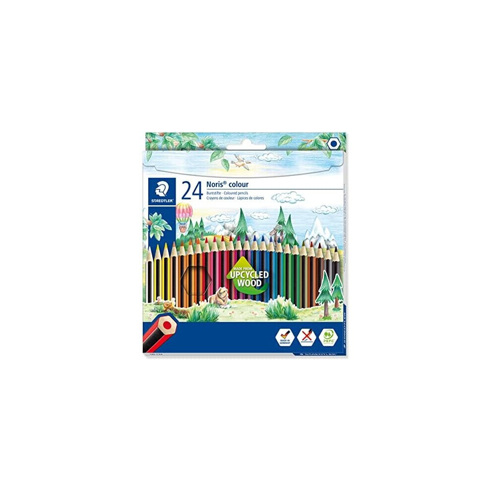 STAEDTLER 185 C24 Noris Colour Pencils - Assorted Colours (Pack of 24)