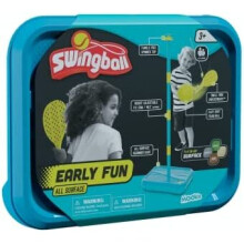 Early Fun All Surface Swingball | For ages 3+ Introduction to Swingball | Foam Ball and little hands bats | Tangle Free Top Spinner | All Surface Base