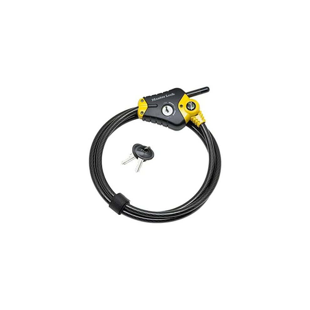 Master Lock Security Cable With Key Lock [Adjustable Locking Cable From 30 Cm To 4,5 M] [Python] 8420Eurd - Best Used To Secure Sport Equipment, Tools 3520190933843