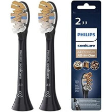 Philips Sonicare A3 Premium All-in-One Brush Head HX9092/11 Black for Complete Care Up to 15x More Plaque and 7x Healthier Gums in 2 Weeks