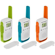 Motorola T42 Talkabout PMR446 2-Way Walkie Talkie Portable Radio's (One Pack of 3), Green