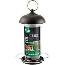 Gardman Black Steel Wild Bird Seed Feeder - 21cm x 10cm x 10cm