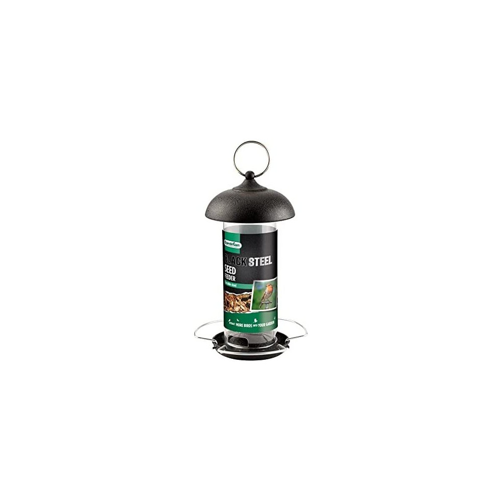Gardman Steel Wild Bird Seed Feeder - 21Cm X 10Cm X 10Cm Black