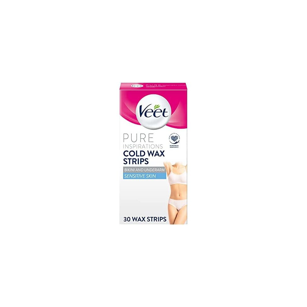 Veet Pure Bikini Cold Wax Strips (Pack Of 30)