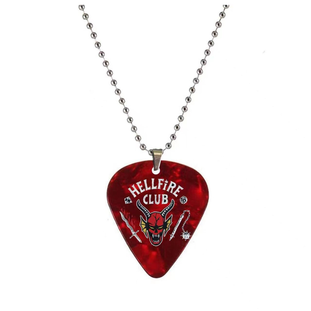 (C) Strange Tales Pick Necklace, Strange Music Guitar Pendant, Piano Shrapnel Pick Shrapnel