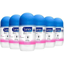 SANEX DERMO Invisible Deodorant Roll-on Women For All Skin Types 50 ml Pack of 6