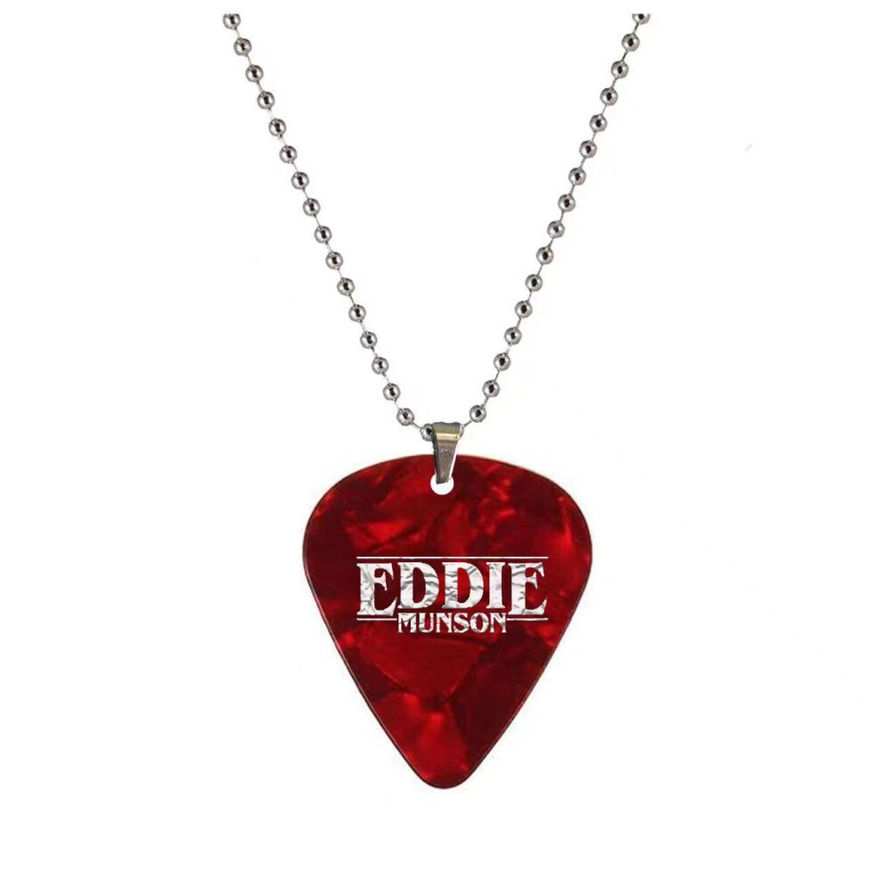 (B) Guitar pick necklace style, strange story pick necklace