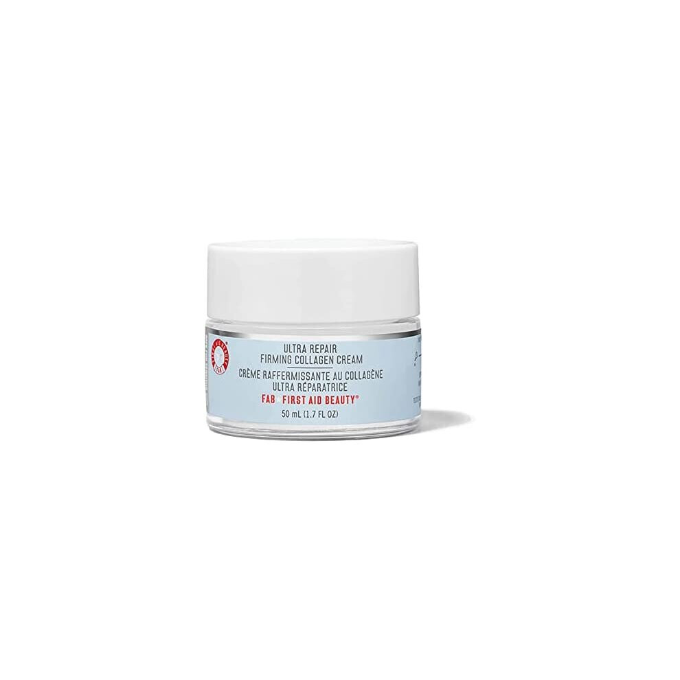 First Aid Beauty Ultra Repair Firming Collagen Cream - Day & Night Anti-Ageing Face Moisturiser with Collagen, Peptides and Niacinamide - 1.7 fl oz