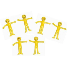 Pack of 12 x Yellow Stretchy Smiley Men / Man Party Bag Filler