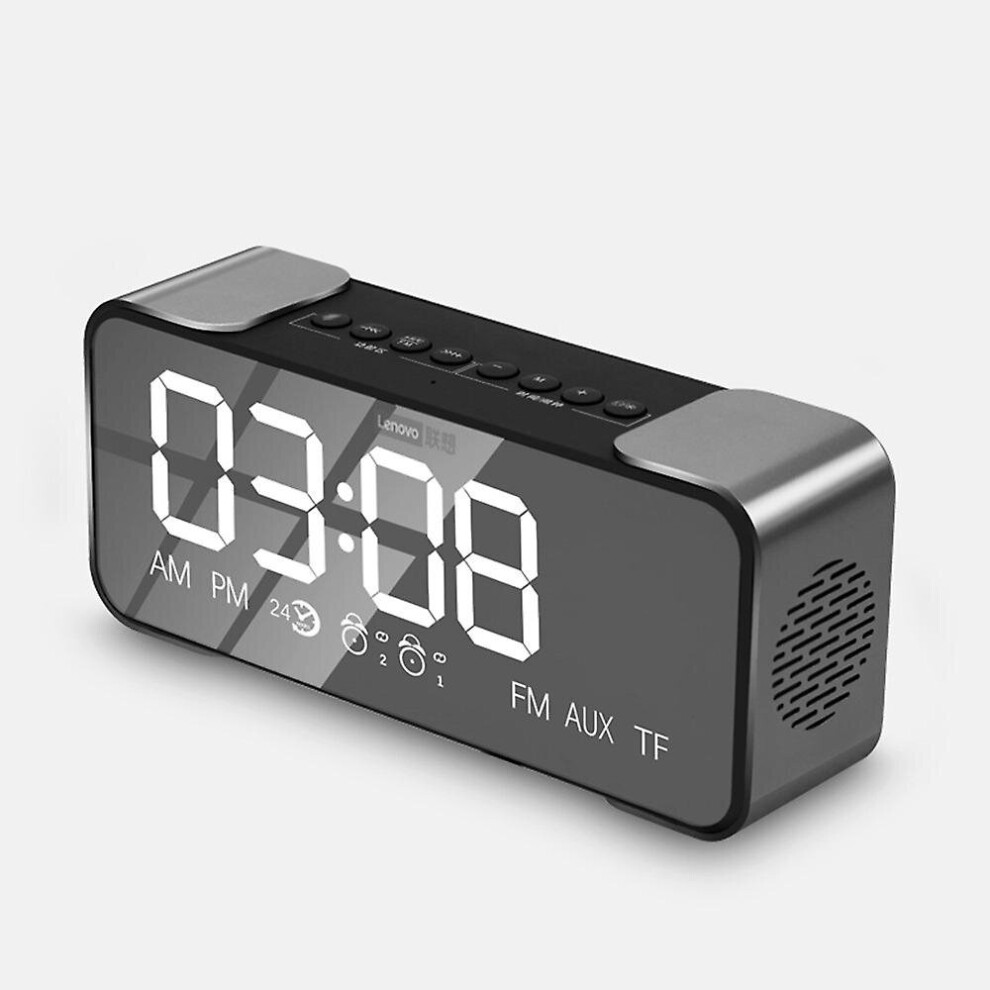 (Black) Bt Speaker Radio Alarm Diy Ringtone One-Click Snooze Bt Call Speaker Black 755121403833