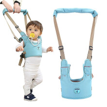 (Light Blue) Baby Walking Harness Toddler Walking Assistant Trainer Hand Held Baby Walker