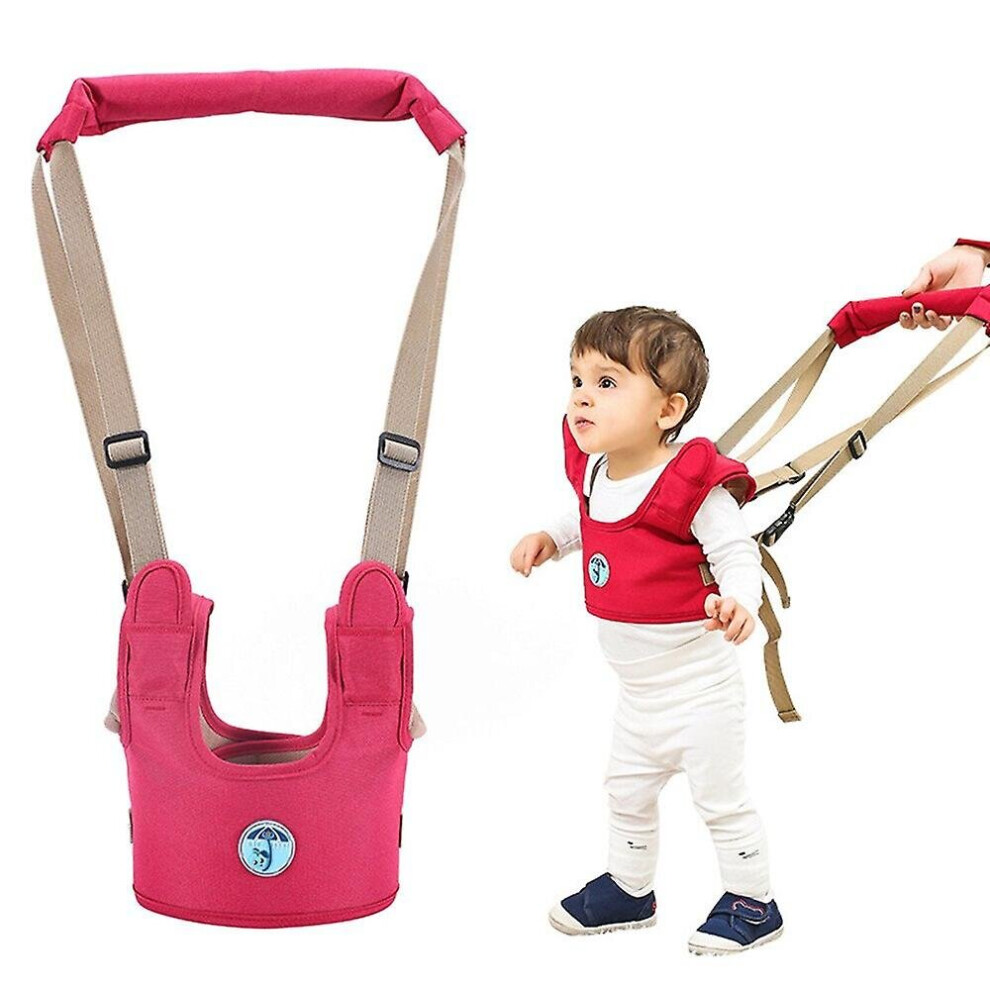 (Red) Baby Walking Harness Toddler Walking Assistant Trainer Hand Held Baby Walker Red