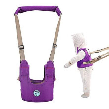 (Purple) Baby Walking Harness Toddler Walking Assistant Trainer Hand Held Baby Walker
