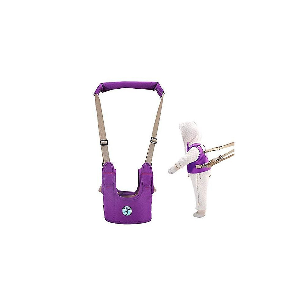 (Purple) Baby Walking Harness Toddler Walking Assistant Trainer Hand Held Baby Walker Purple