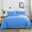 (Sky Blue, King) Plain Dyed Duvet Cover Single Double King Bed Set 2
