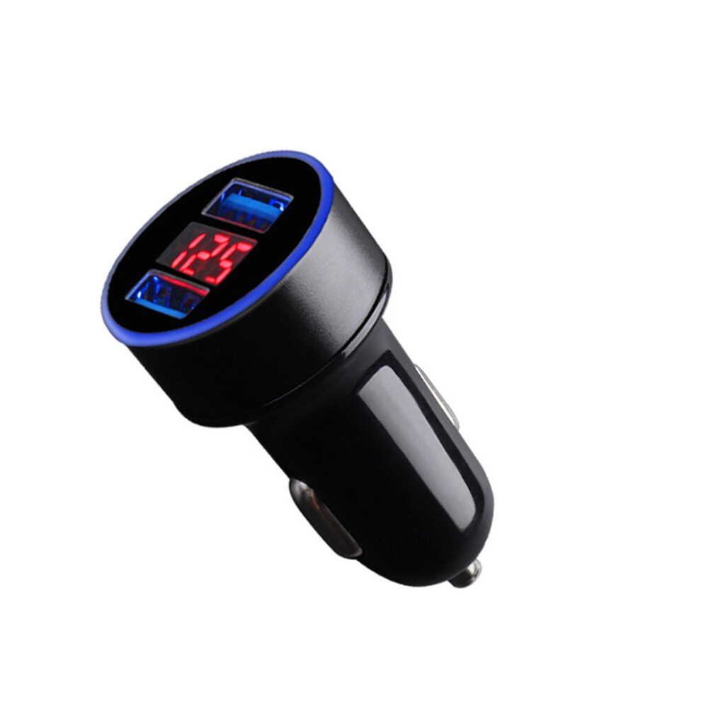 Car Charger 5V 3.1A Quick Charge Dual Usb Port Led Display Voltmeter 9424438835392