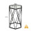 Costway Hexagonal Side Table w/ Tempered Glass Top & Metal Frame 9