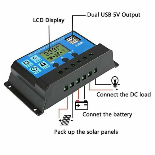 300W Solar Panel Kit 12V Battery Charger 40A Controller RV Trailer 1