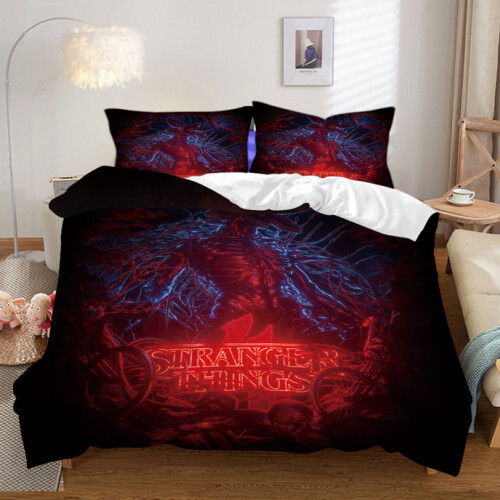 (Pattern 13, King) Stranger Things Bedding Printed Duvet Cover Set UK