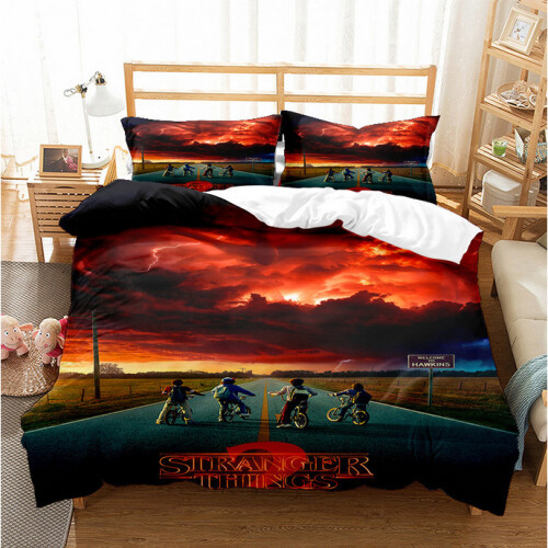 (Pattern 18, King) Stranger Things Bedding Printed Duvet Cover Set UK