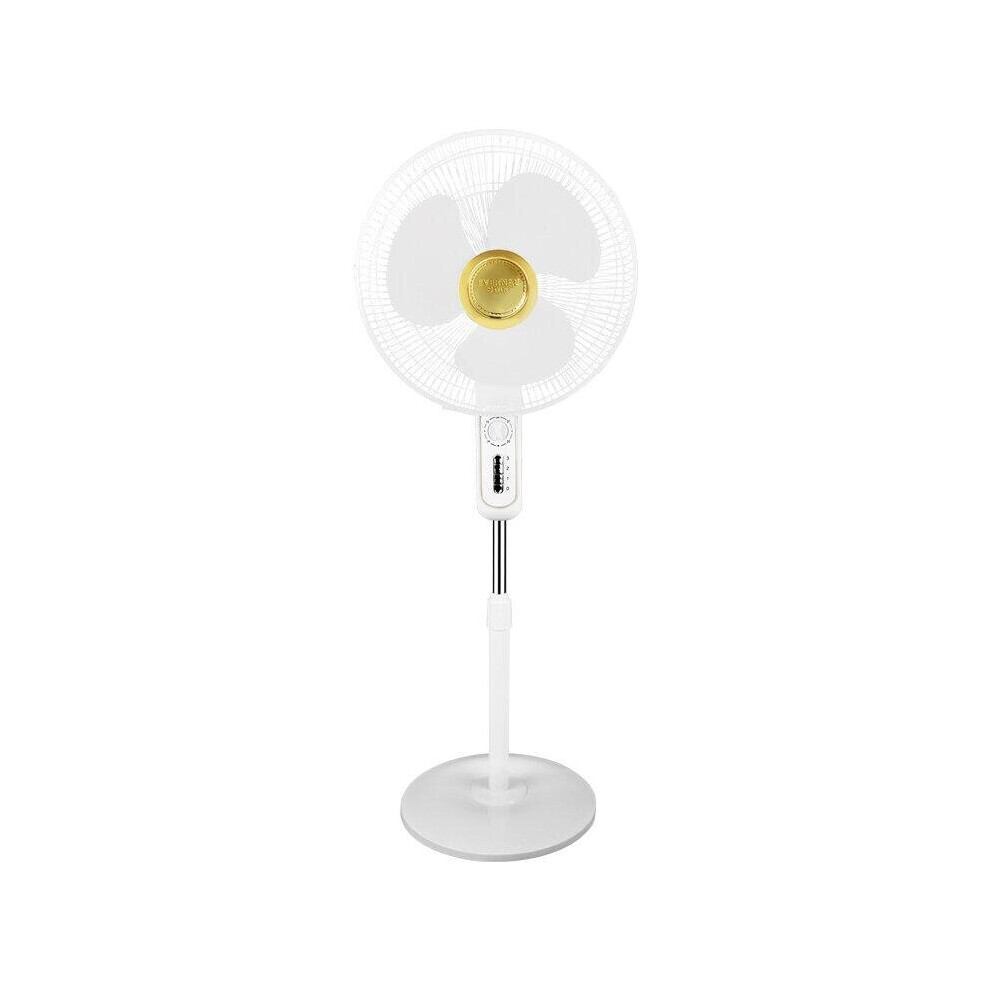 16 inch Electric Stand Pedestal Fan 3 Gear Wind Speeds Adjustable Height Air Cooling Fan Low Noise for Home Office