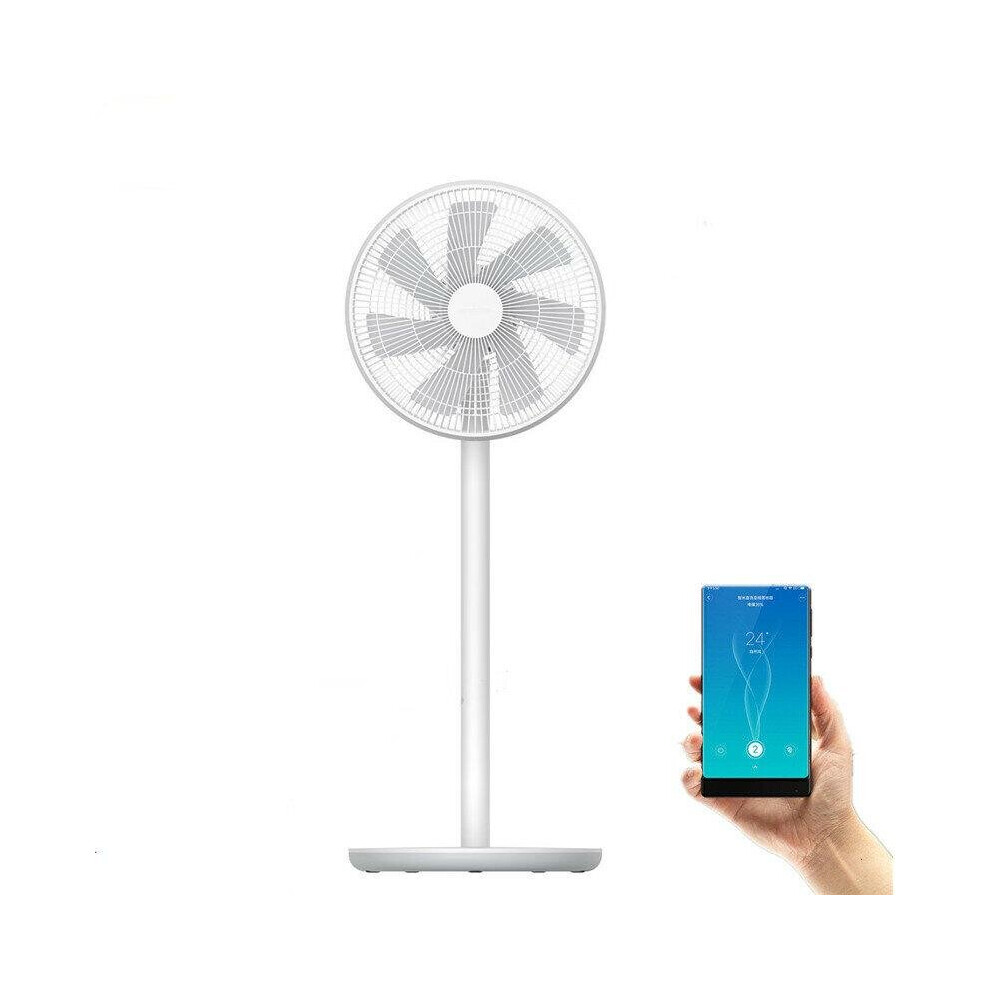 2S Floor Fan 7 Blades Pedestal Fan APP Control 100 Speeds 120 Oscillating 40 Tilt 2800mAh Battery Low Noise