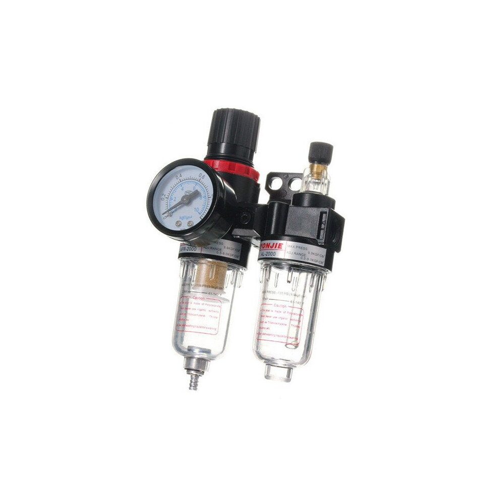 G1/4" In line Air Compressor Filter Regulator Gauge Trap Oil Water