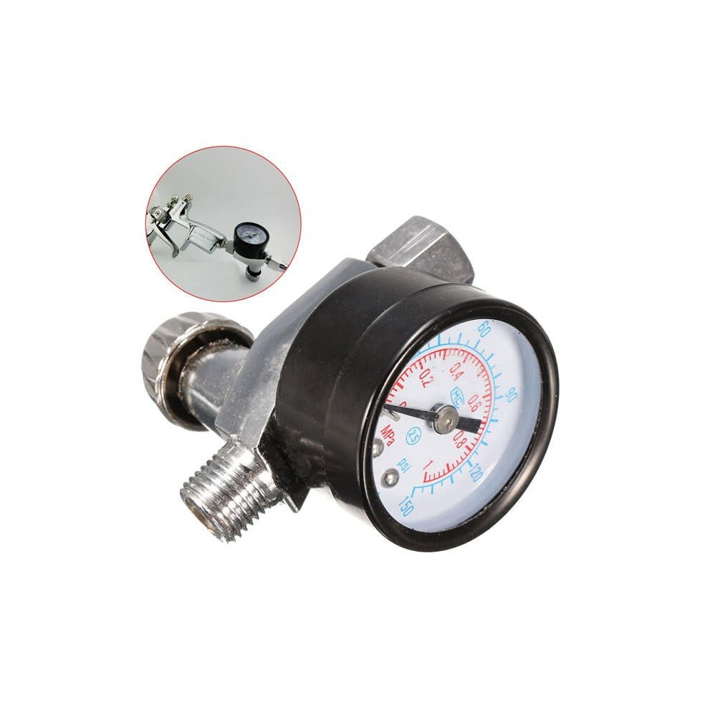 1/4 Inch Air Spray Gun Pressure Gauge Air Regulator