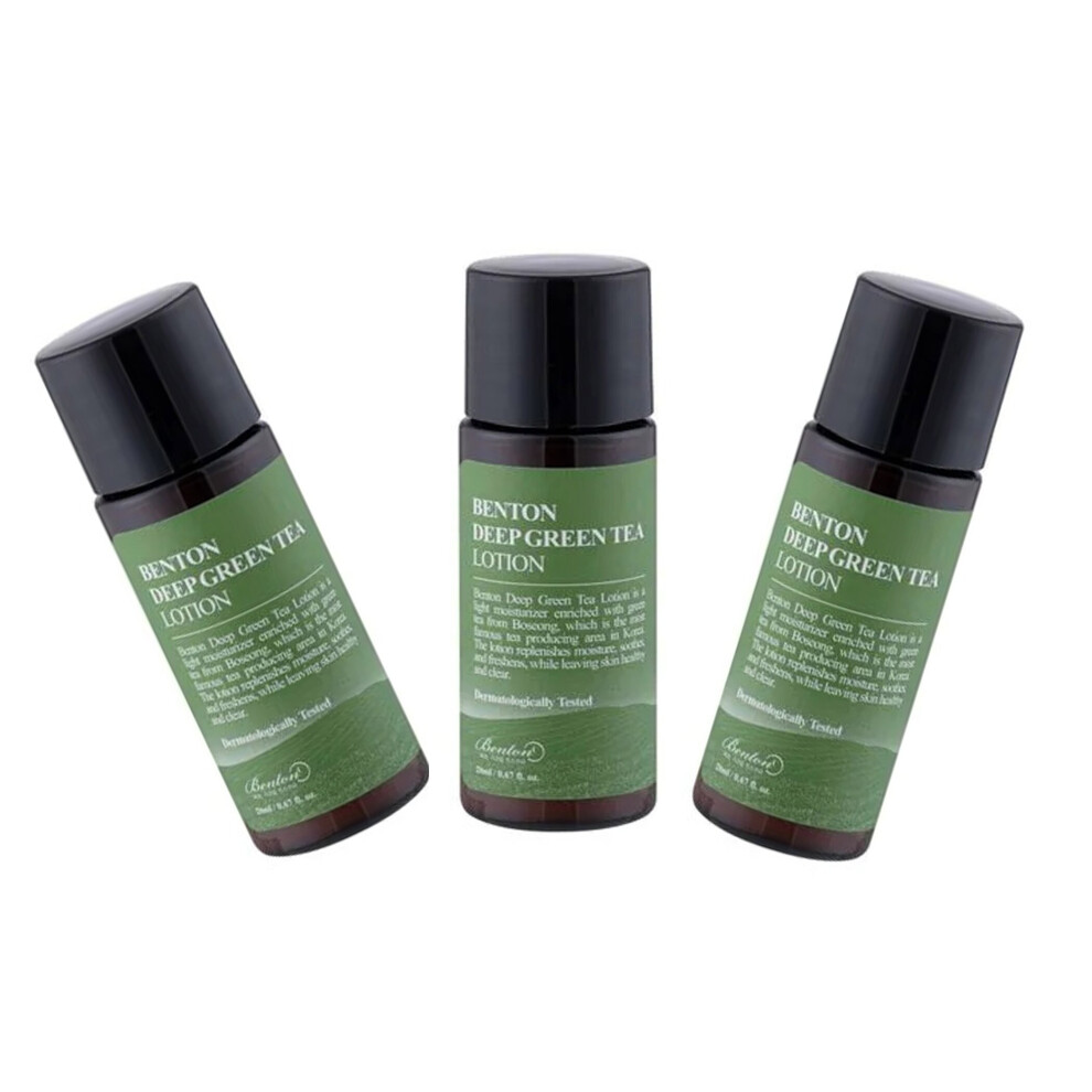 Benton Collection Green 3 X Benton Deep Tea Lotion 20Ml Travel Size