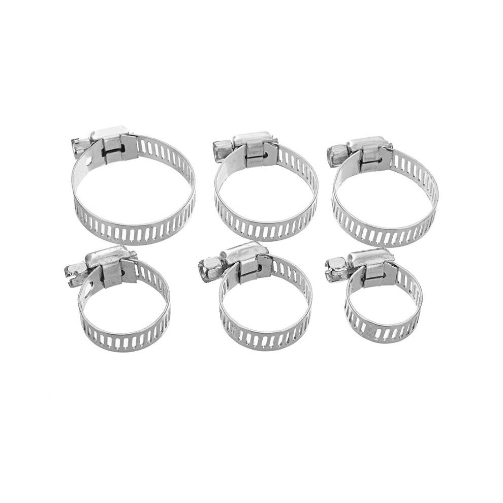 34pcs Stainless Steel Mini Jubilee Fuel Hose Clamps Pipe Clips Fastener For Home Tools