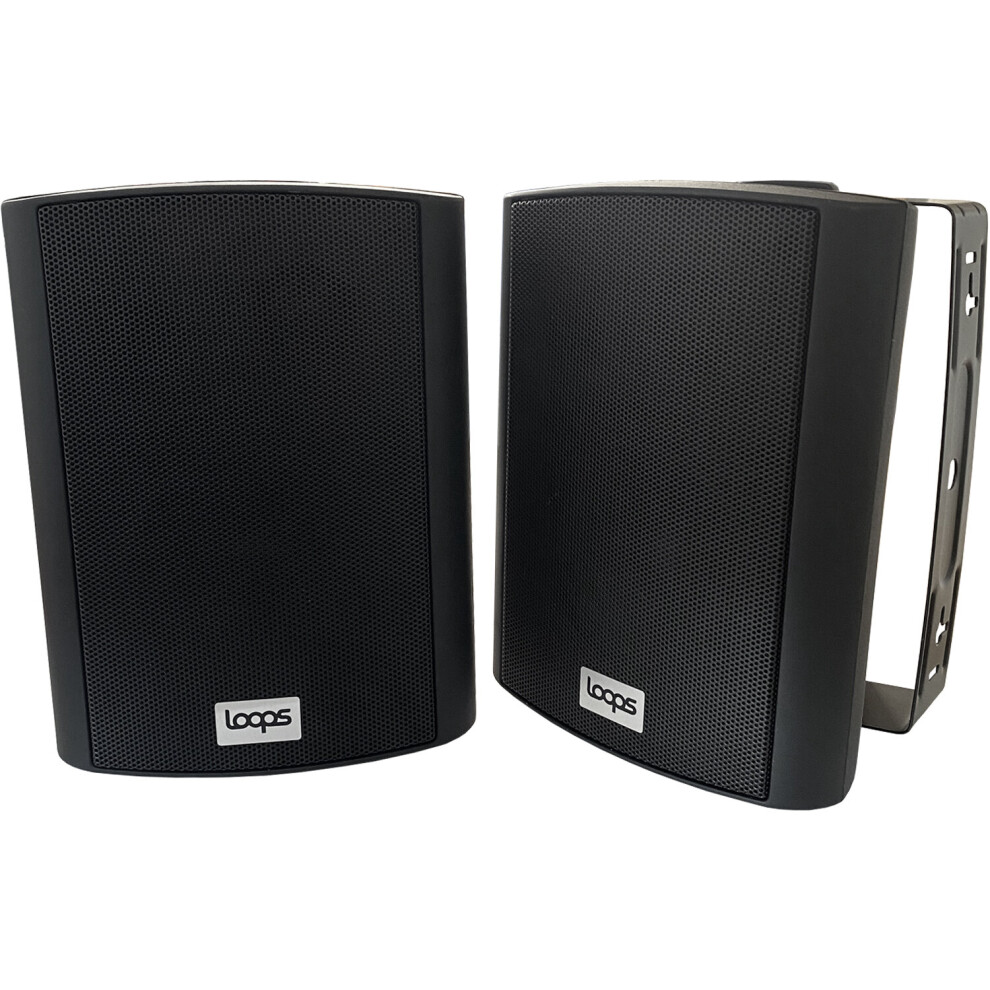 120W 5.25" Outdoor Rated Active Bluetooth Wall Speakers - Ip56 - Wireless Black 5056581965400