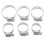 GreenZech 34pcs Stainless Steel Mini Jubilee Fuel Hose Clamps Pipe Clips Fastener For Home Tools 3