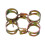 GreenZech 100Pcs Fuel Hose Line Tubing Clamp Spring Band Type Action Pipe Clip Color-Zinc Plated 3